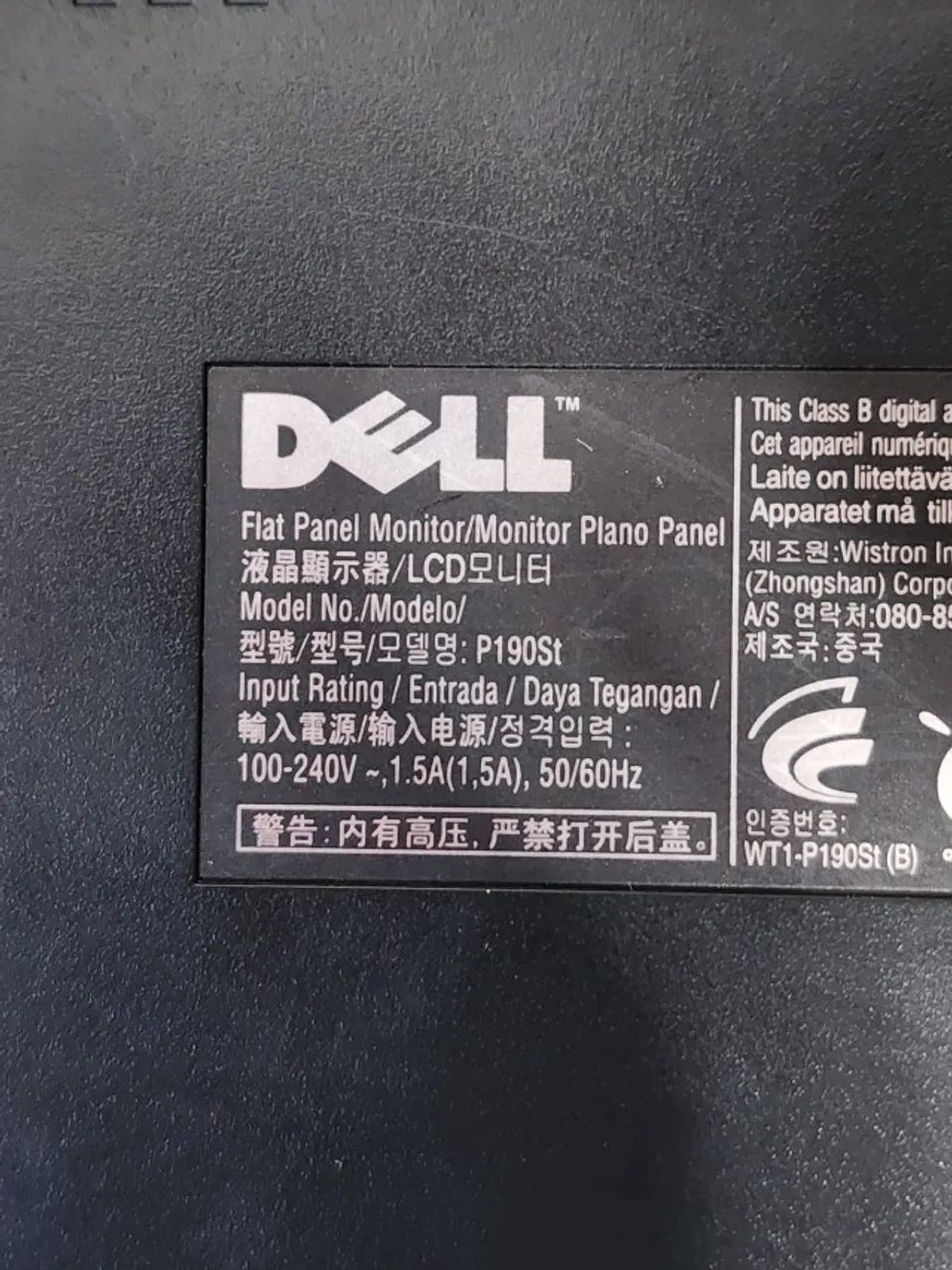Monitor Lcd Dell P190St 19 Polegadas Quadrado Base Fixa - Foto 3