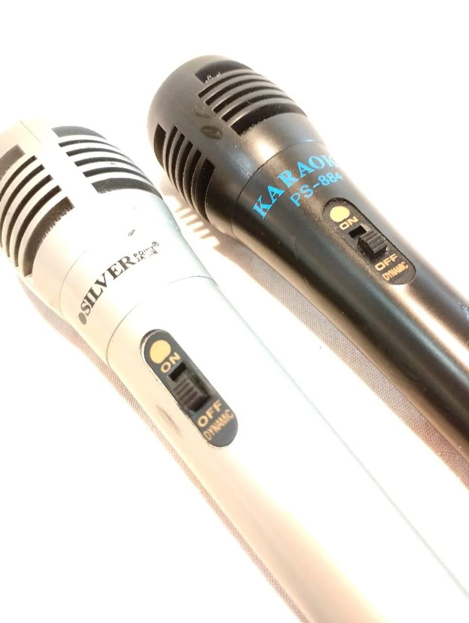 Microfone silver dois microfones karaokê  - Foto 2