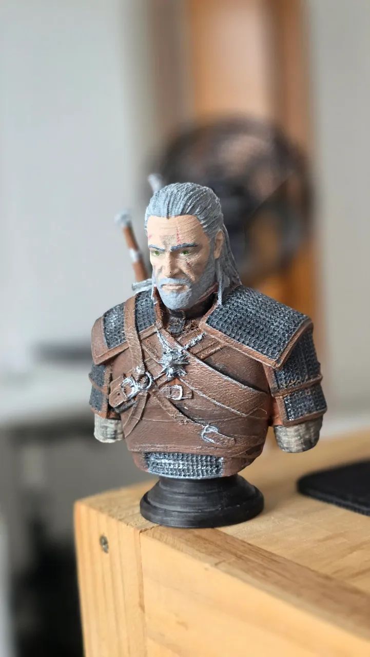 Busto Geralt de Rívia - The Witcher (Impressão 3D) - Pronta Entrega - Foto 2