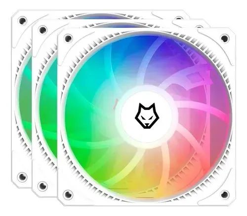 Kit 3 fans ARGB husky branca  - Foto 5