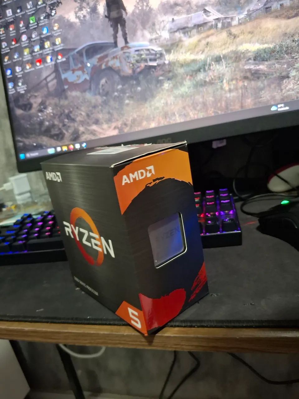 AMD Ryzen 5 2600 processador AM4 (ele está na caixa do 5500 pois troquei de processador)