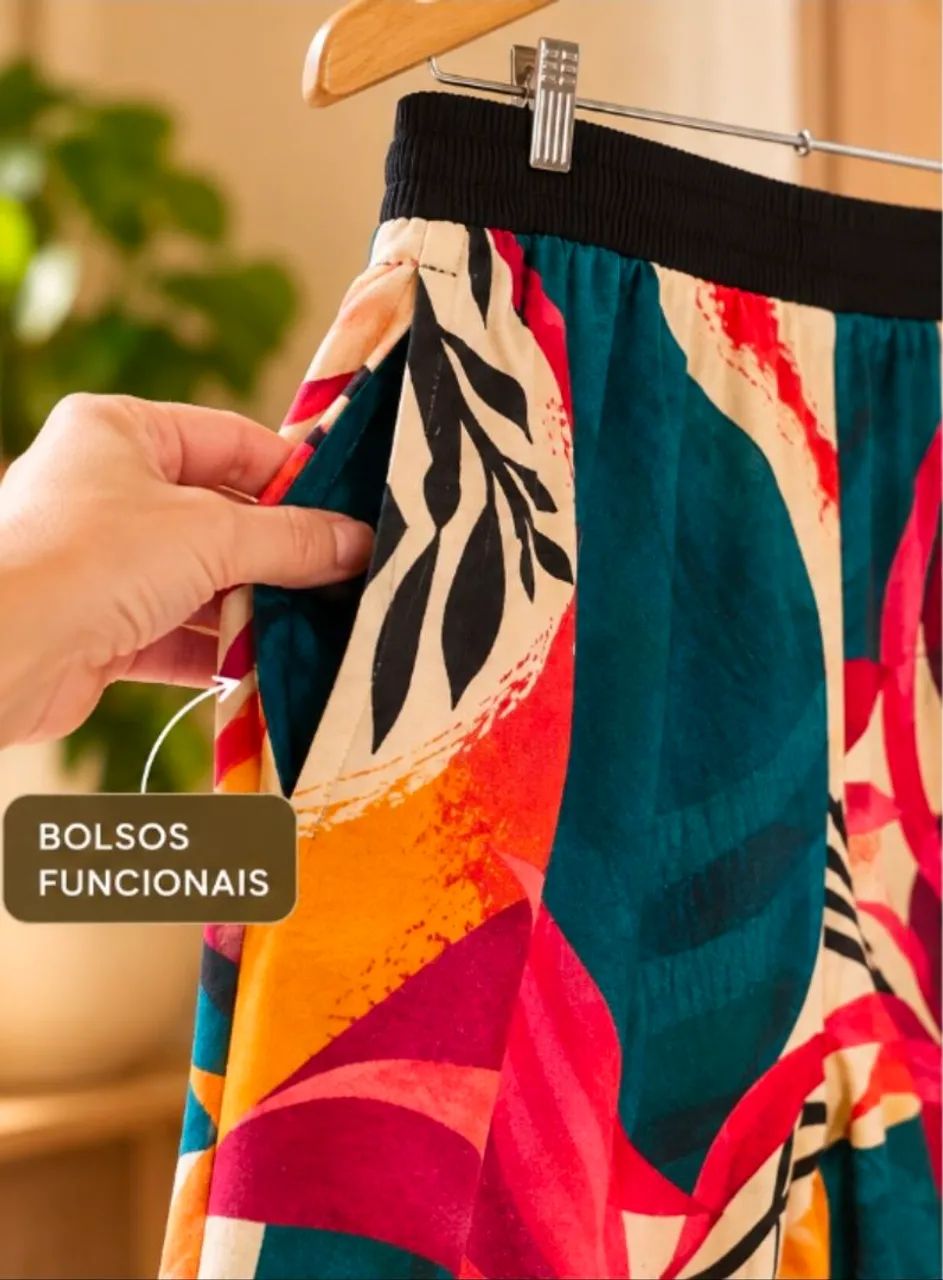 Calça jogger Sacada estampada. Tamanho 40. Ótimo estado de conservação - Foto 3