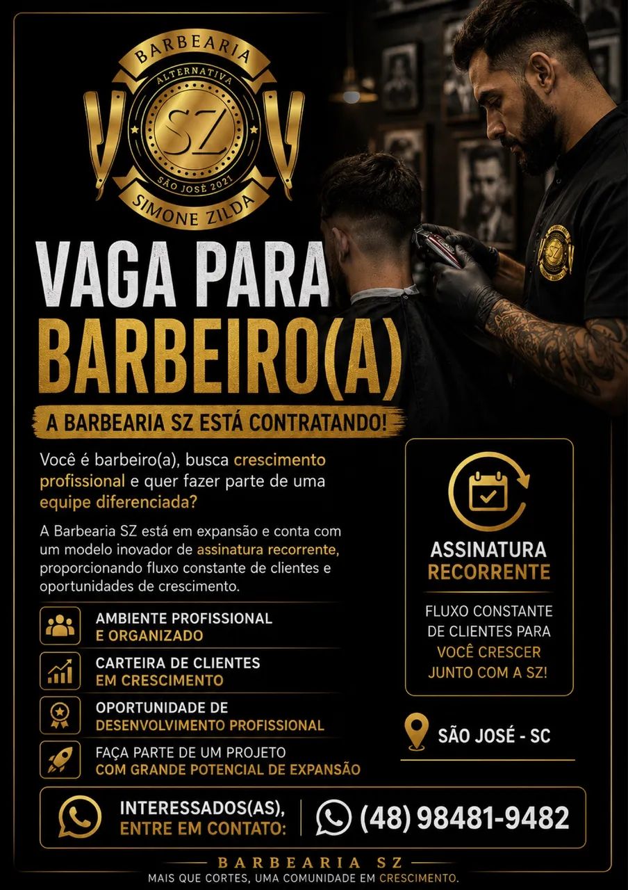 Vaga para barbeiro 