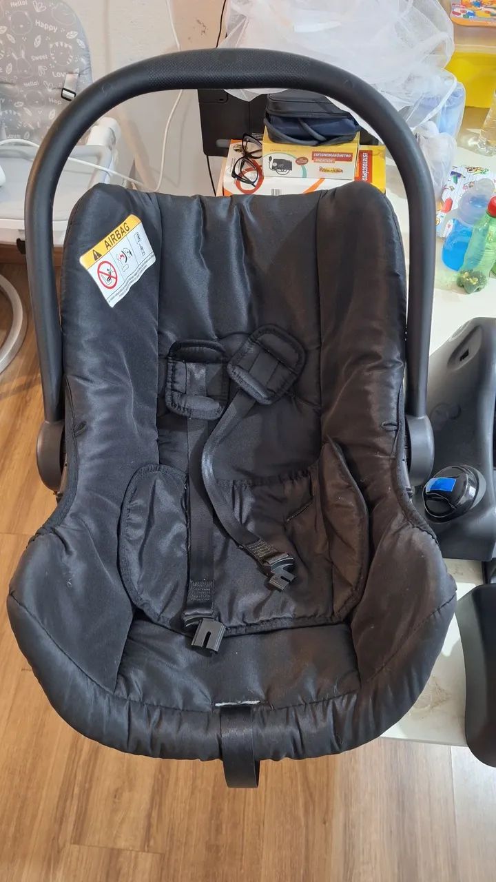 Cadeirinha bebê conforto + base veicular Galzerano  - Foto 4