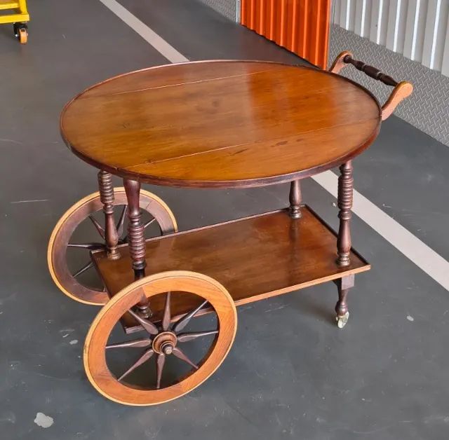 Carrinho de Chá - móvel de madeira antigo - Foto 2