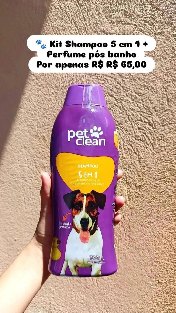 Shampoo 5 em 1 + perfume pet 