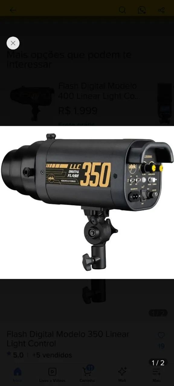 Dois conjuntos de Flash Digital Atek 350