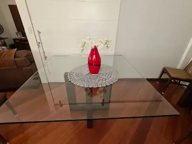 Mesa jantar vidro quadrada