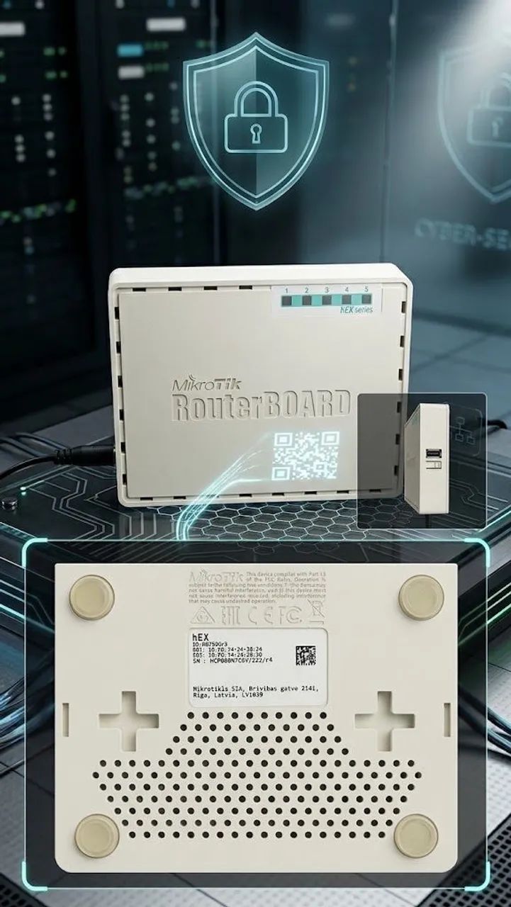 Roteador MikroTik hEX RB750Gr3 - Foto 2