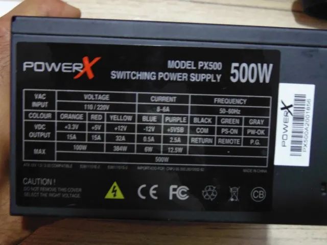 Fonte Desktop Computador PX500 Nova 500w  - Foto 5