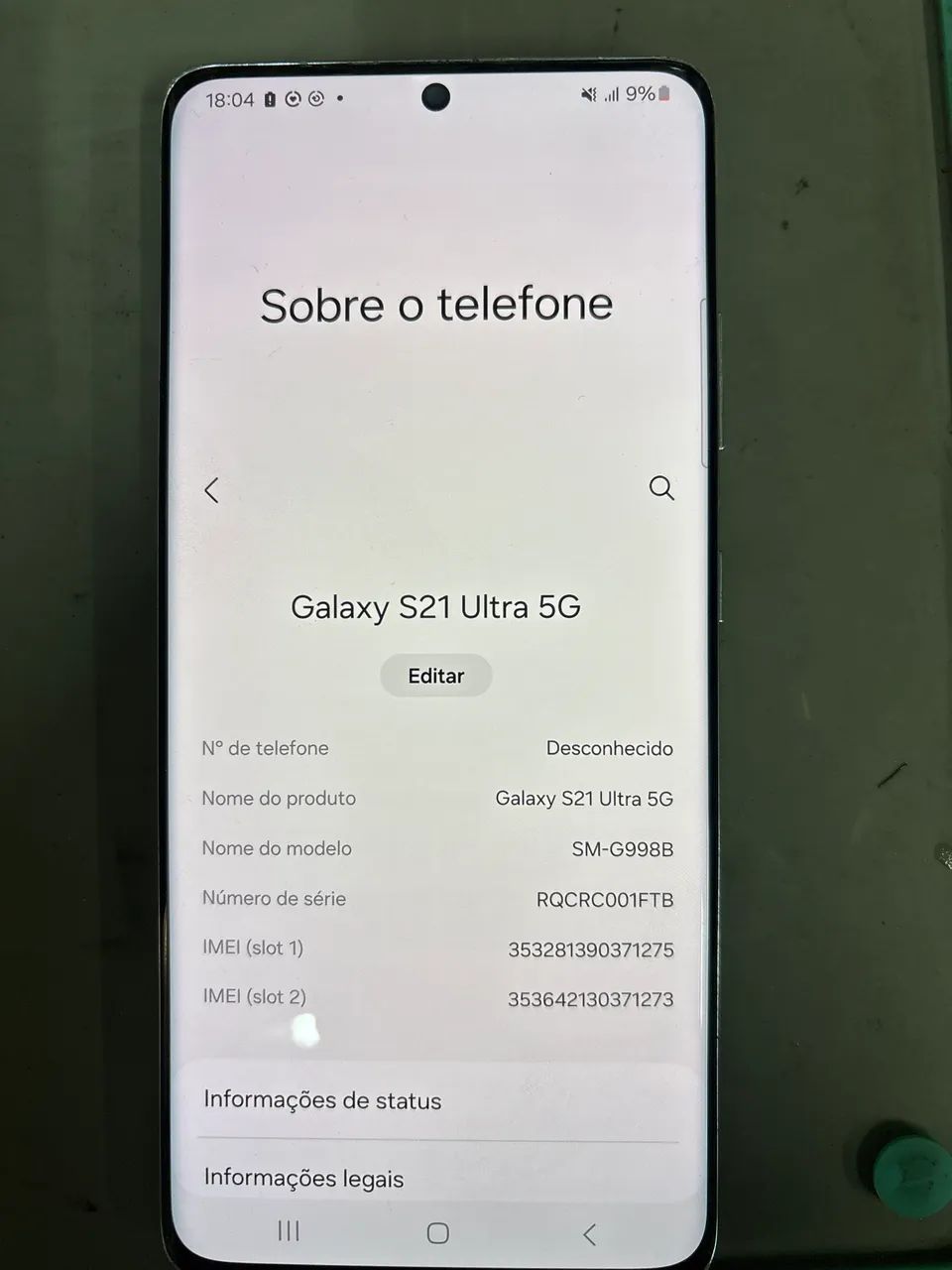 Celular Samsung S21Ultra 5G