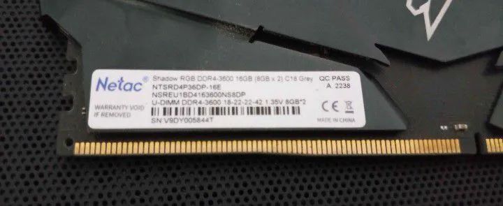 Memória RAM RGB (2x8gb) NETAC - Foto 2