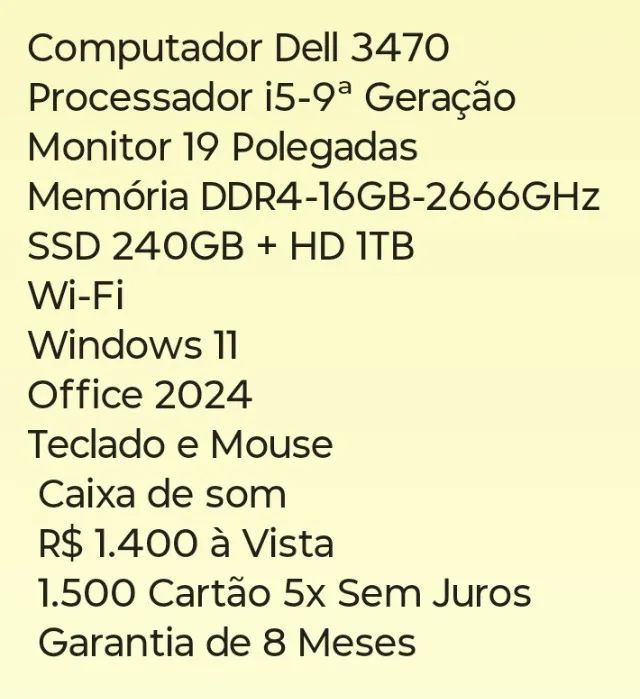 Computador Dell 3470 i5 9Geração - Foto 3