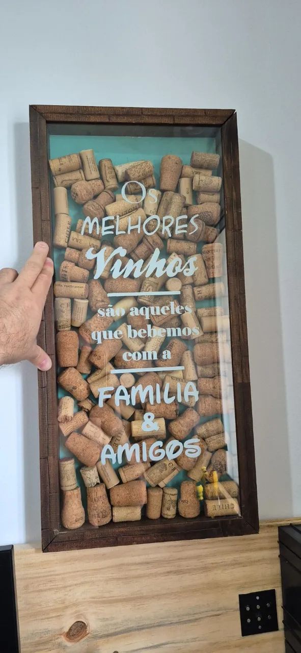 Quadro com rolhas de vinho - Foto 3