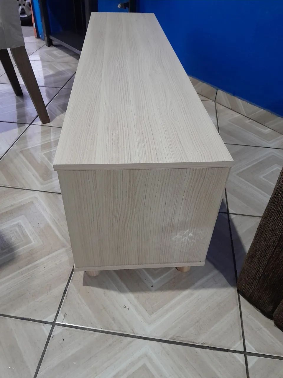 Rack retrô laminada madeira MDF baixa - Foto 4