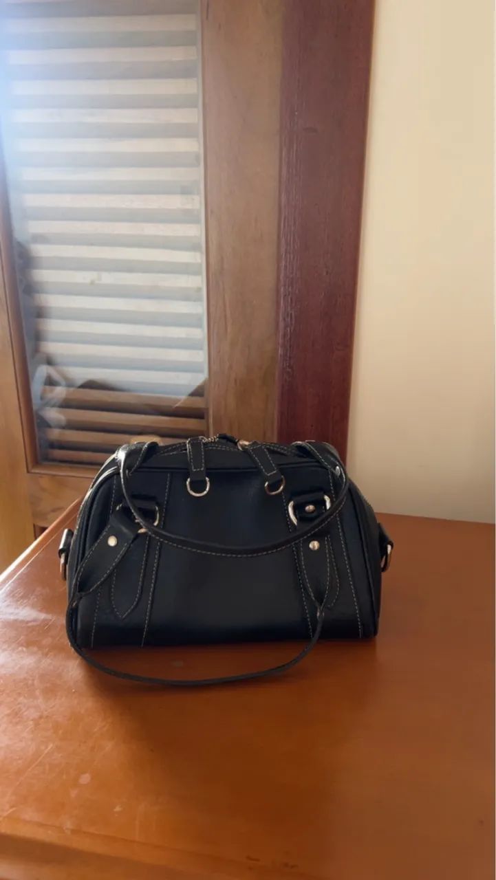 Bolsa de couro legítimo desapego