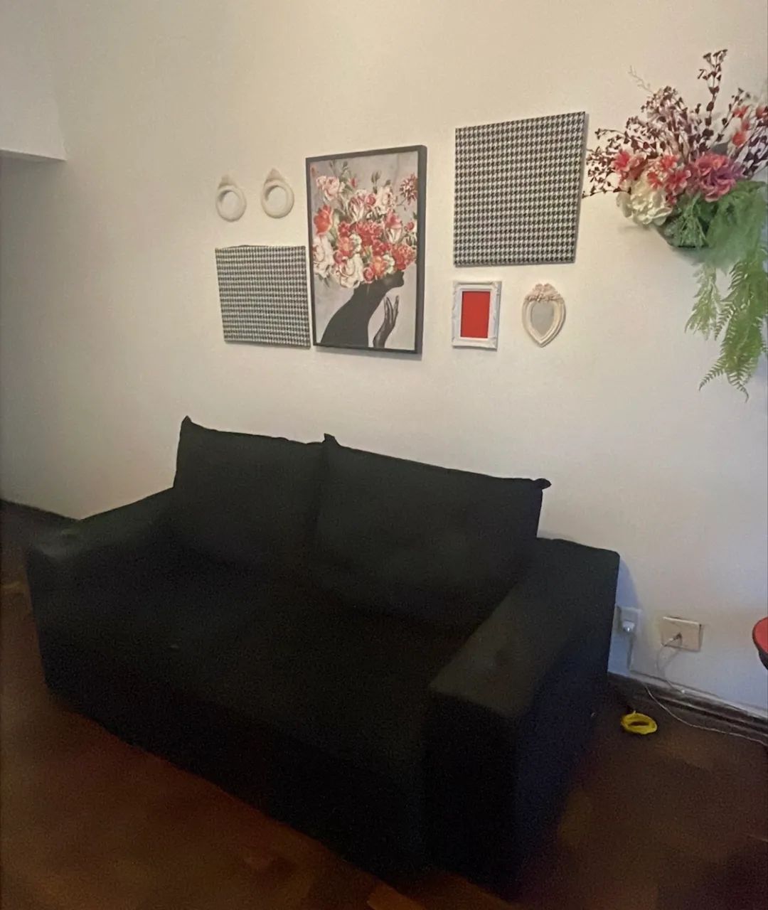 Sofá cama preto 64962178224770120