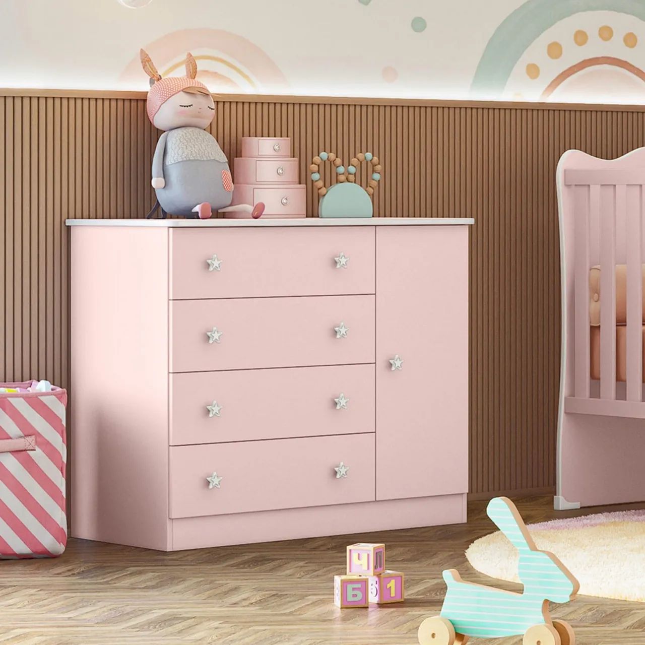 CÔMODA INFANTIL NOVA DUAS CORES  - Foto 3
