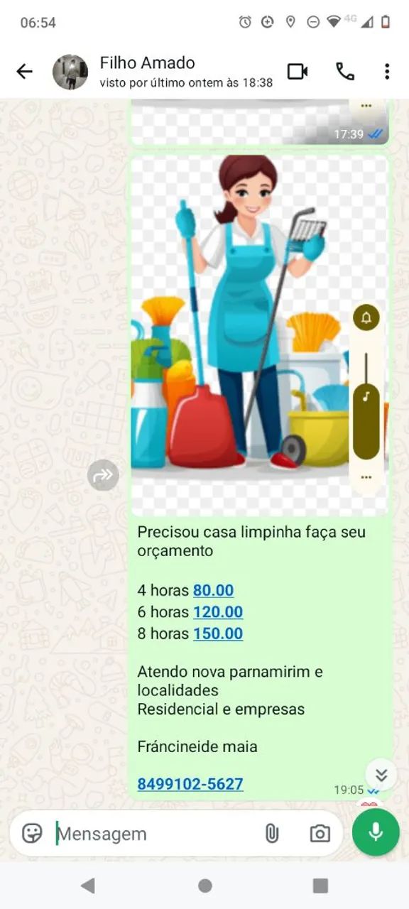Agende sua faxina 4 6 8 horas