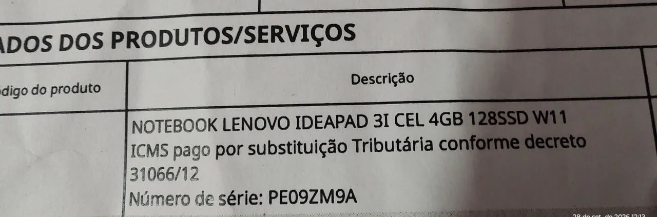 Notebook Lenovo 
