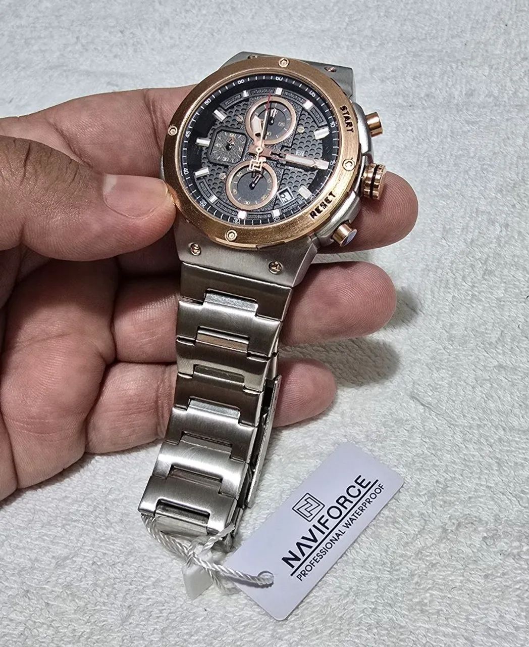 Relógio da Naviforce cronógrafo em aço original - Smartwatches