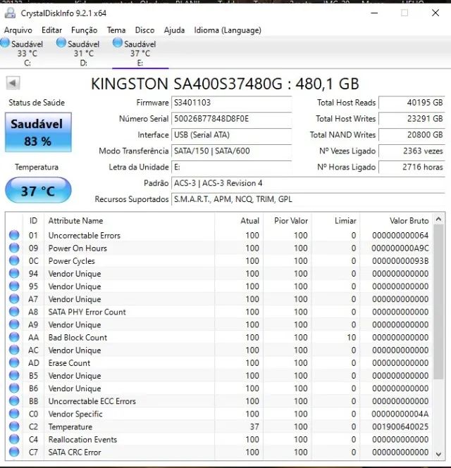 SSD Kingston 480GB - Foto 4