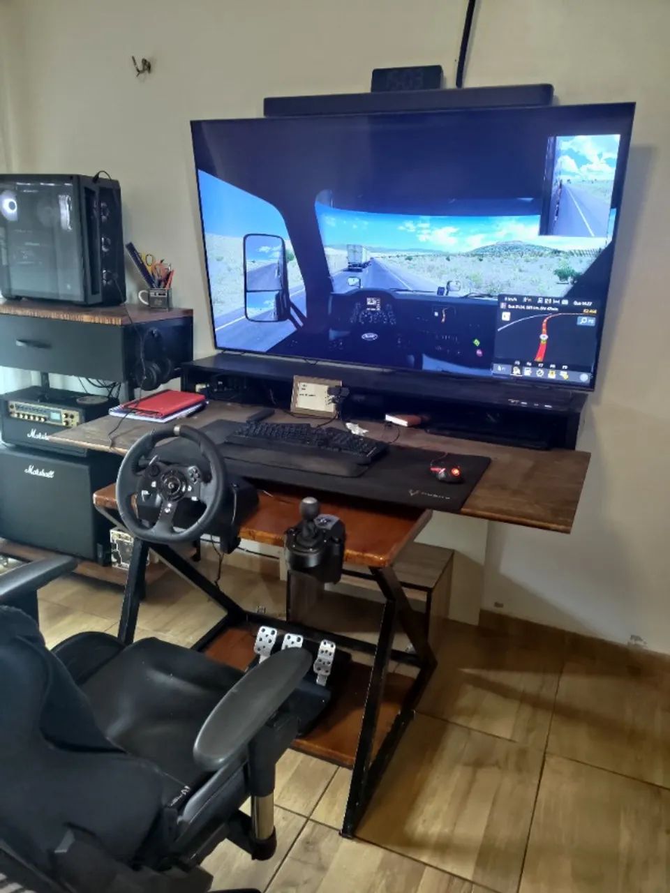 Volante Logitech G920 + Câmbio + Mesa Custom (Setup Completo) - Foto 4