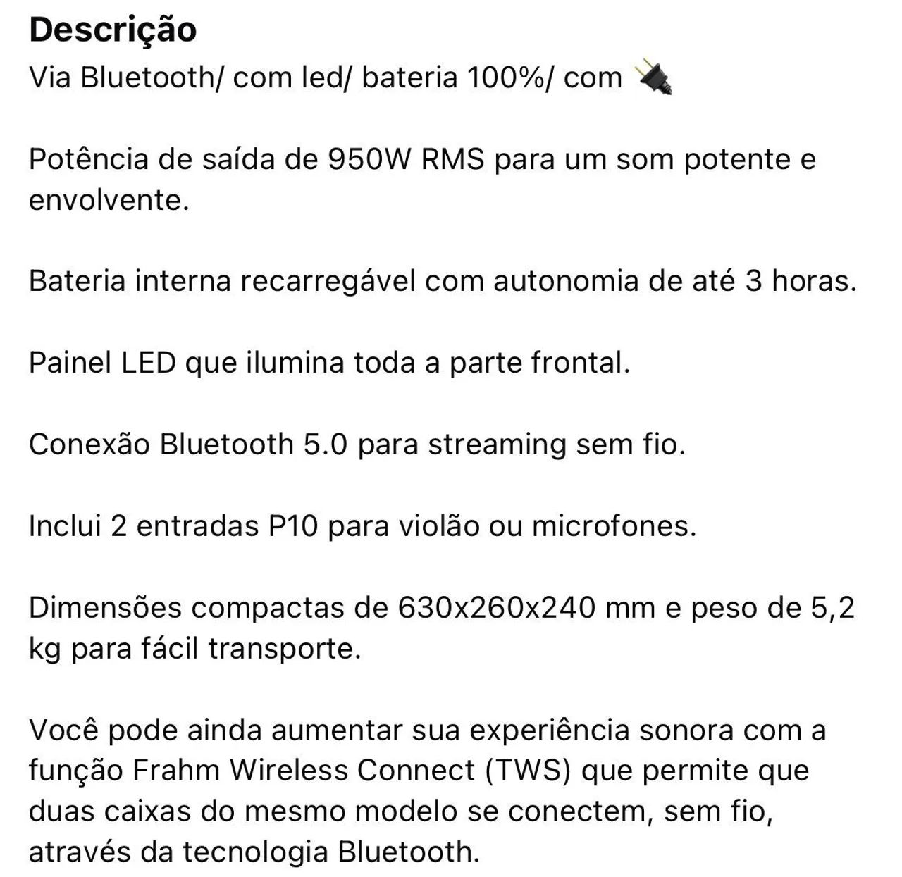 Vendo caixa som.