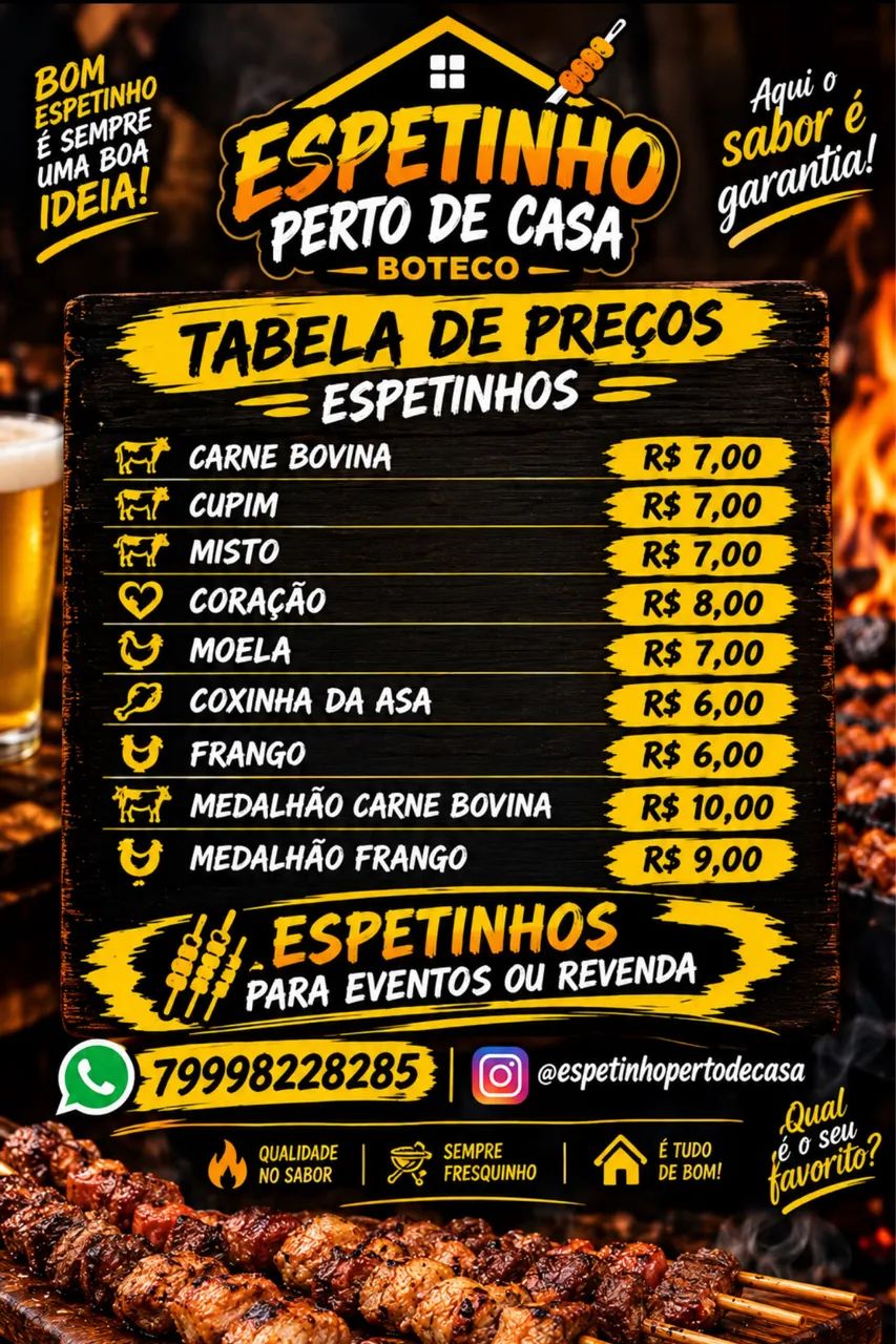 Espetinho a pronta entrega. Qualidade garantida !! Encomende já !!  - Foto 2