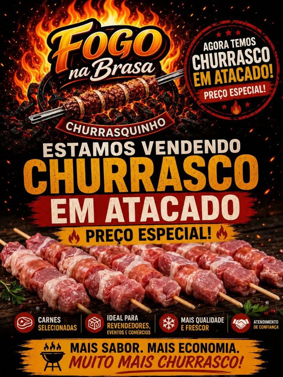 Churrasquinho sob encomenda 