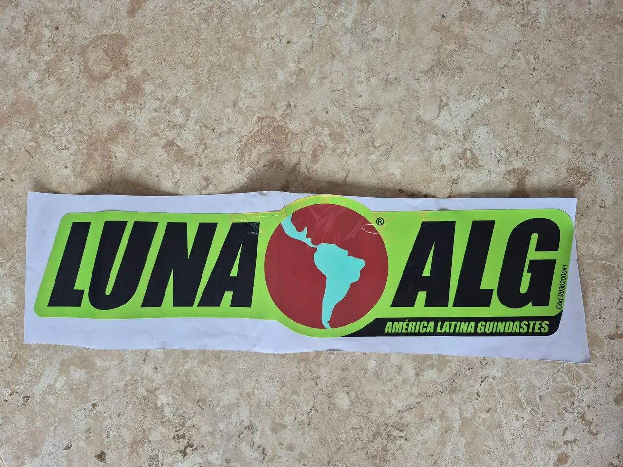 Adesivo original logo guindaste munck Luna ALG