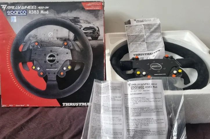 Volante Add-On Thrustmaster Sparco R383 Mod - Com Caixa e Manuais - Estado de Novo - Foto 5