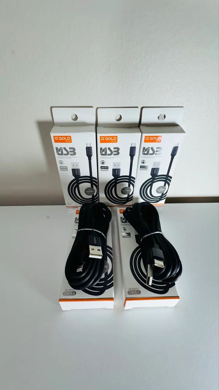 Excelente Cabo GOLD  2 Metros , USB / C e USB / Lightning  - Foto 5