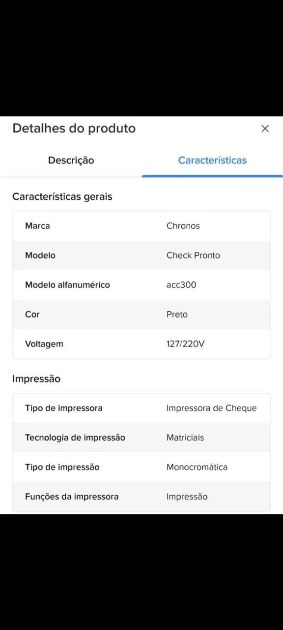 Impressora de Cheque Chronos ACC-300 - Foto 2