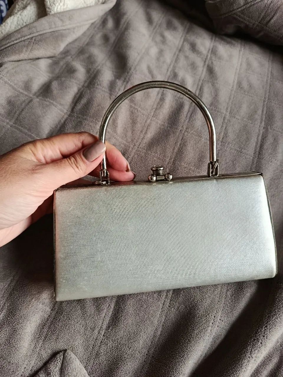 Bolsa de mão prata