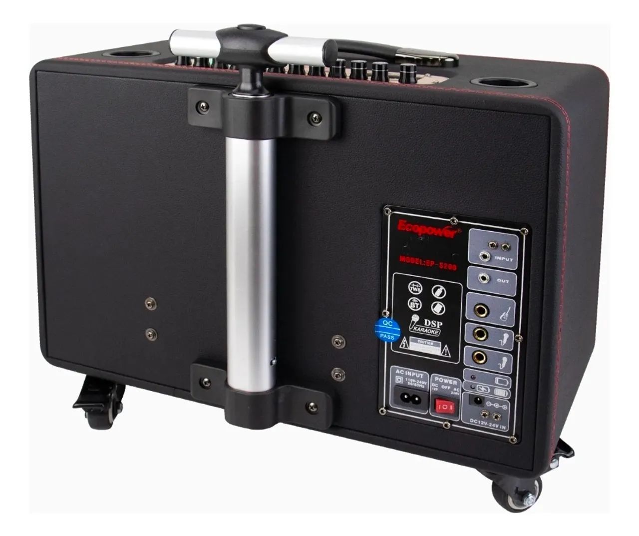 Caixa de Som Ecopower EP-S200 - 80W RMS + 2 Microfone - Foto 3