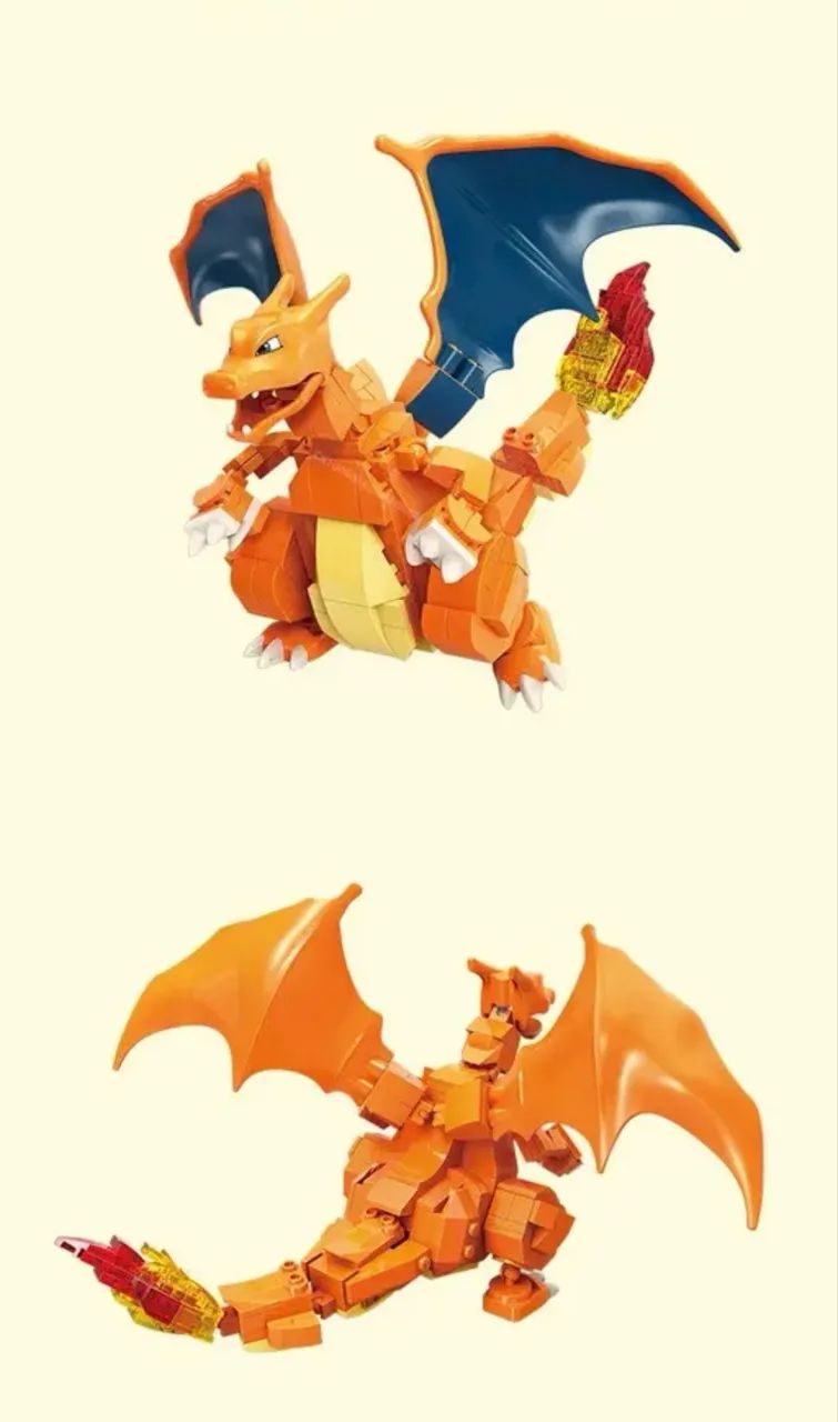 Pokemon Boneco Charizard  Blocos De Montar Estilo Lego - Foto 2