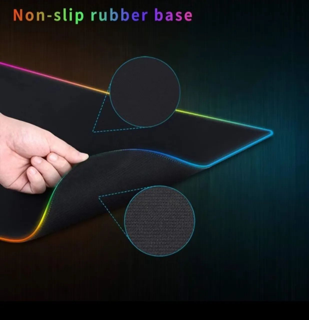 Mousepad Gamer RGB 80x30 preto - Foto 4