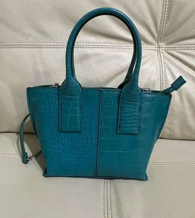 Bolsa Croco - Zara Azul - Foto 2