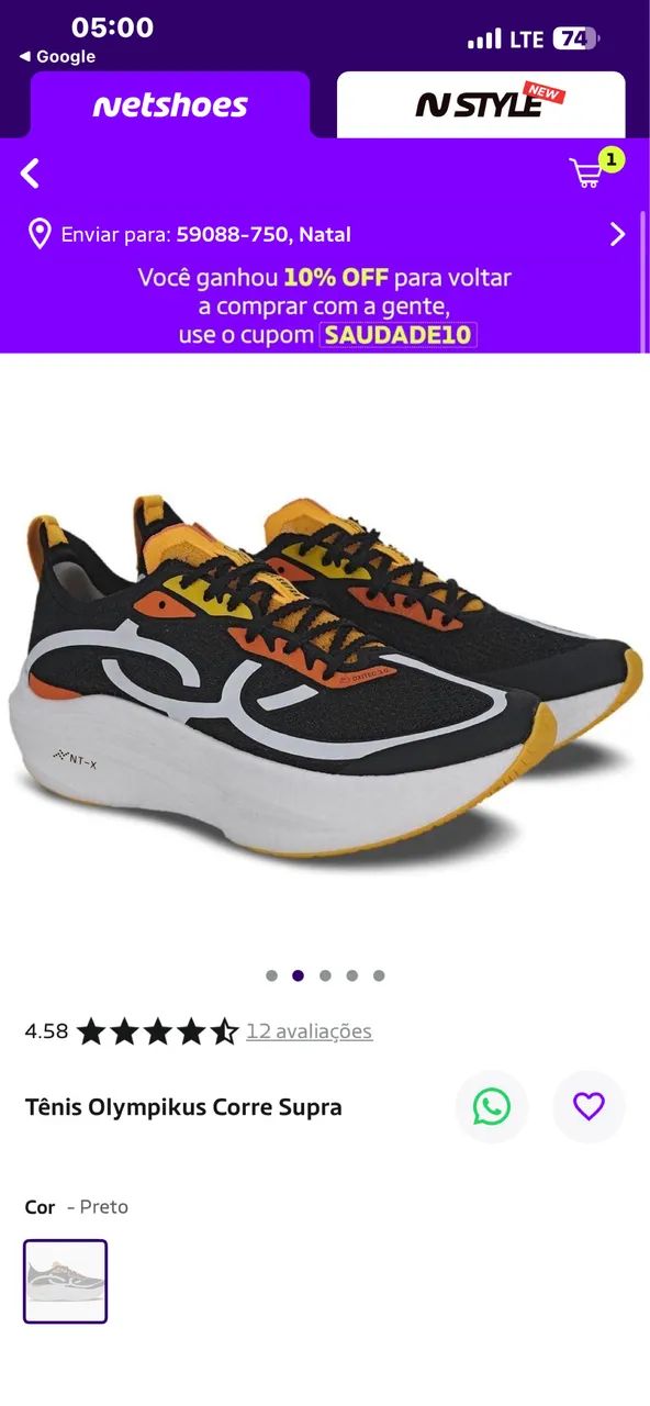 Tênis olympikus Corre supra 
