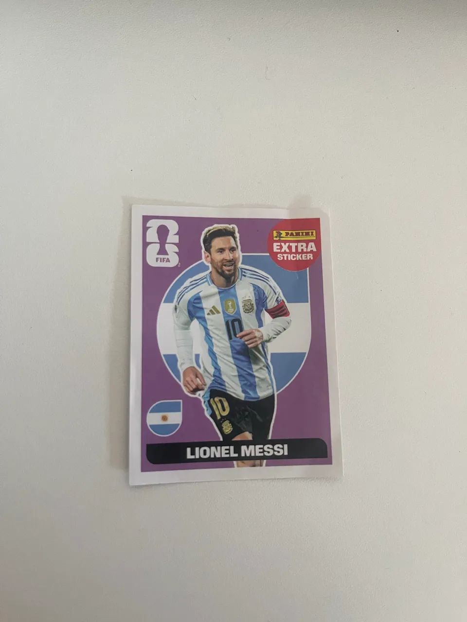 Figurinha Extra Sticker Legend Roxa de Lionel Messi