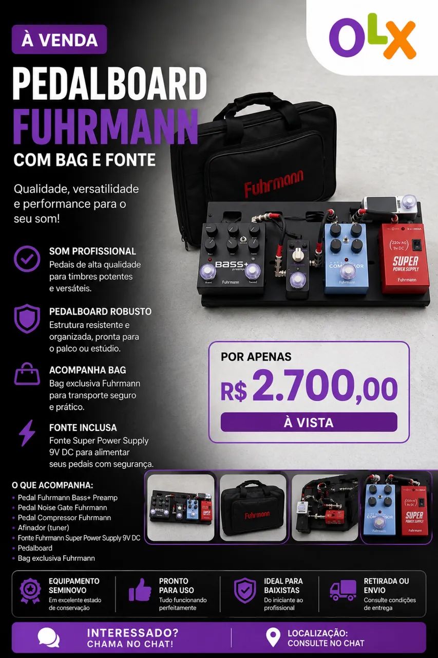 Pedalboard Contra Baixo