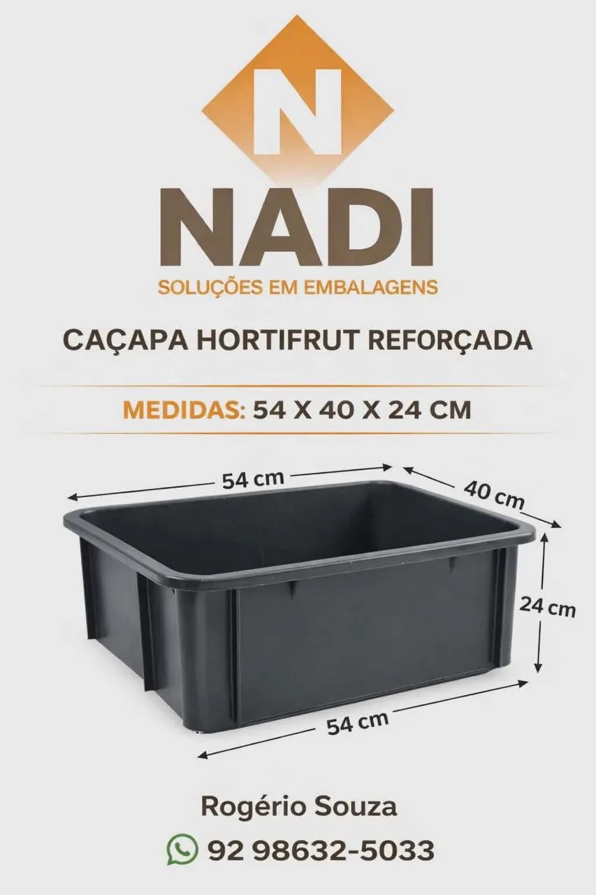 Caçapa plástica hortifruti 