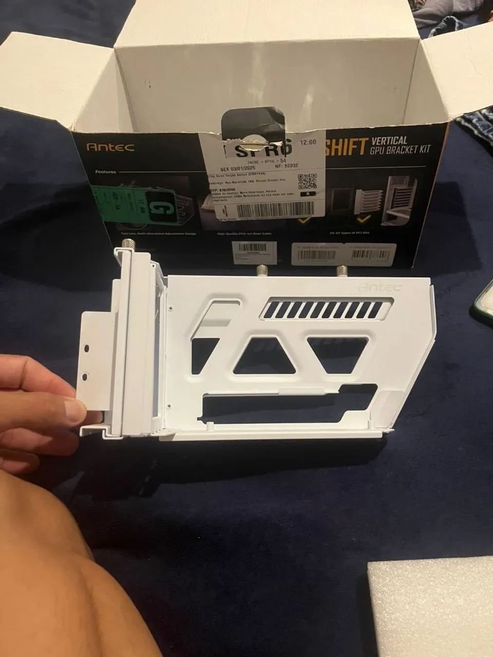 Kit Vertical Para Placa De Vídeo Ajustável 4.0 Antec Branco - Foto 4