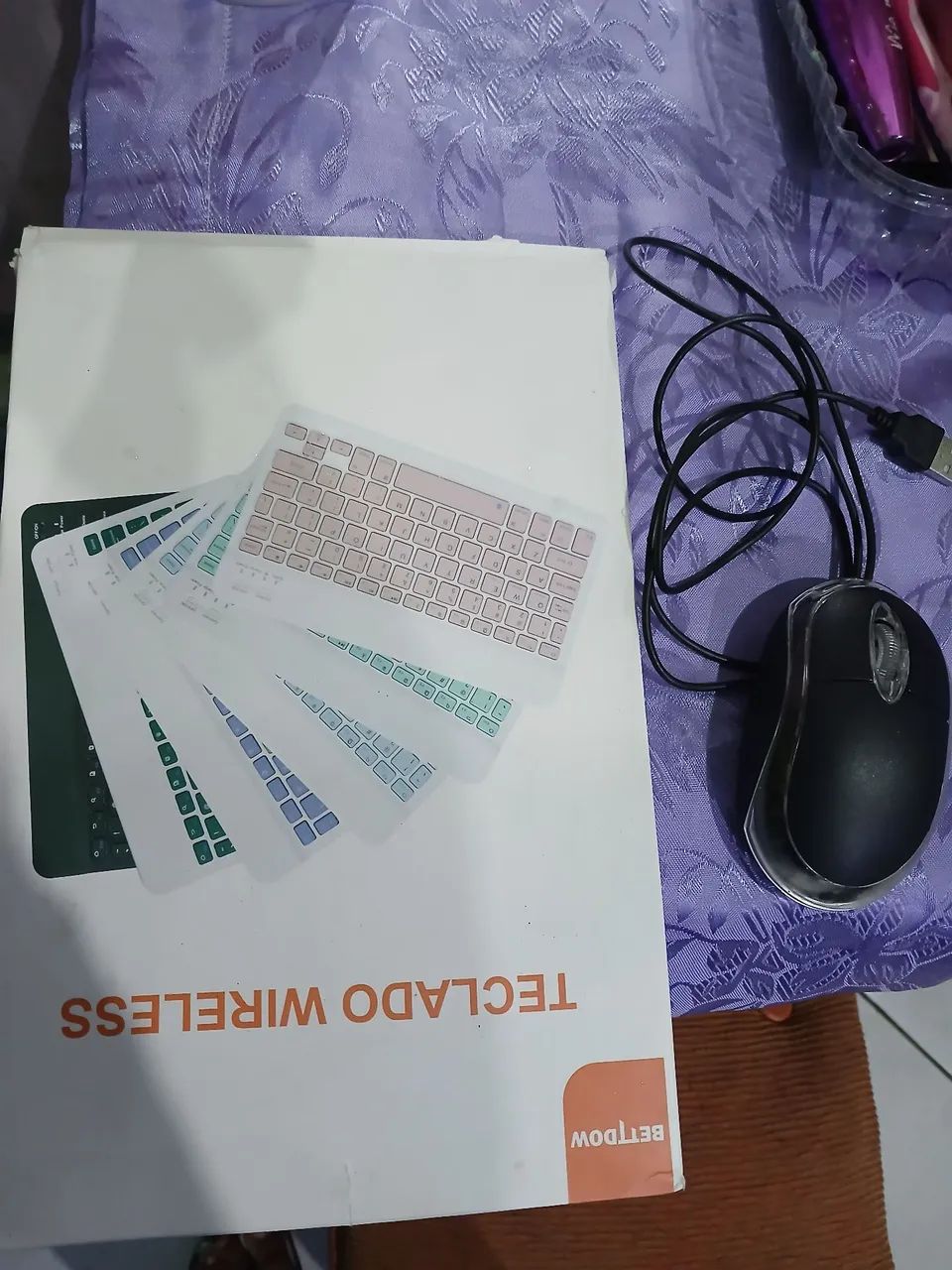 Vendo teclado Bluetooth e mouse com adaptador tipo c - Foto 2