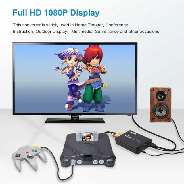 Conversor De Video Composto Av 3 Rca S-video Hdmi  - Foto 4