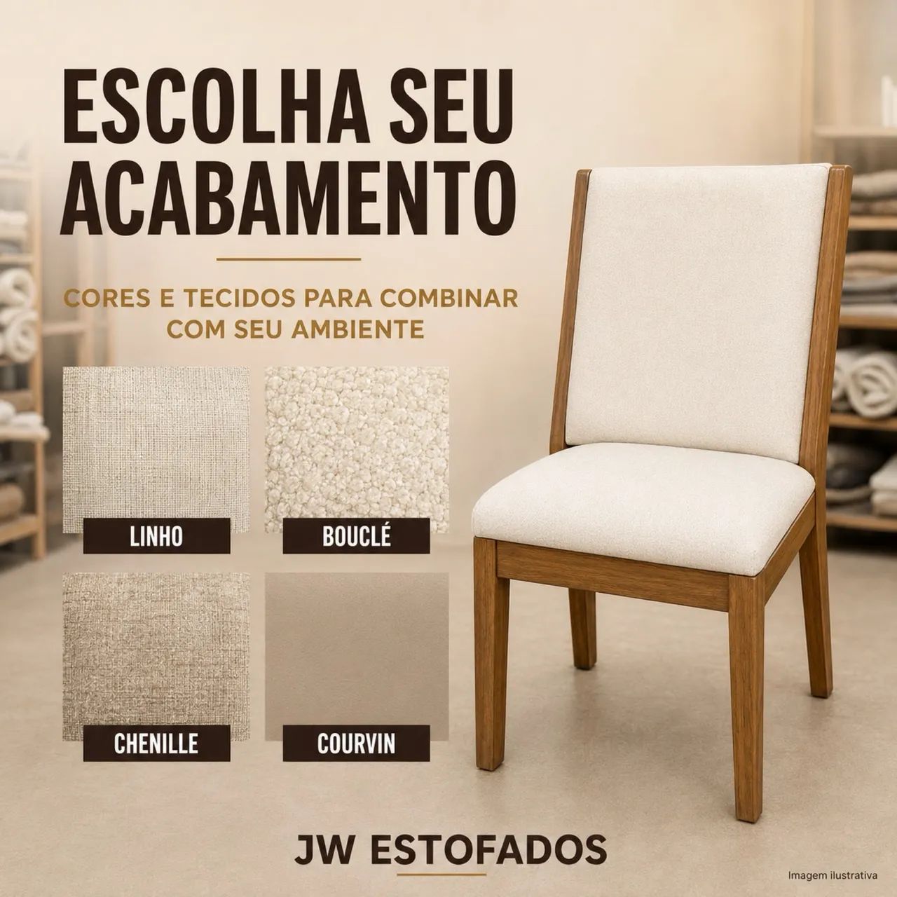 Reforma de Cadeiras Troca de Tecido e Espuma - Foto 3