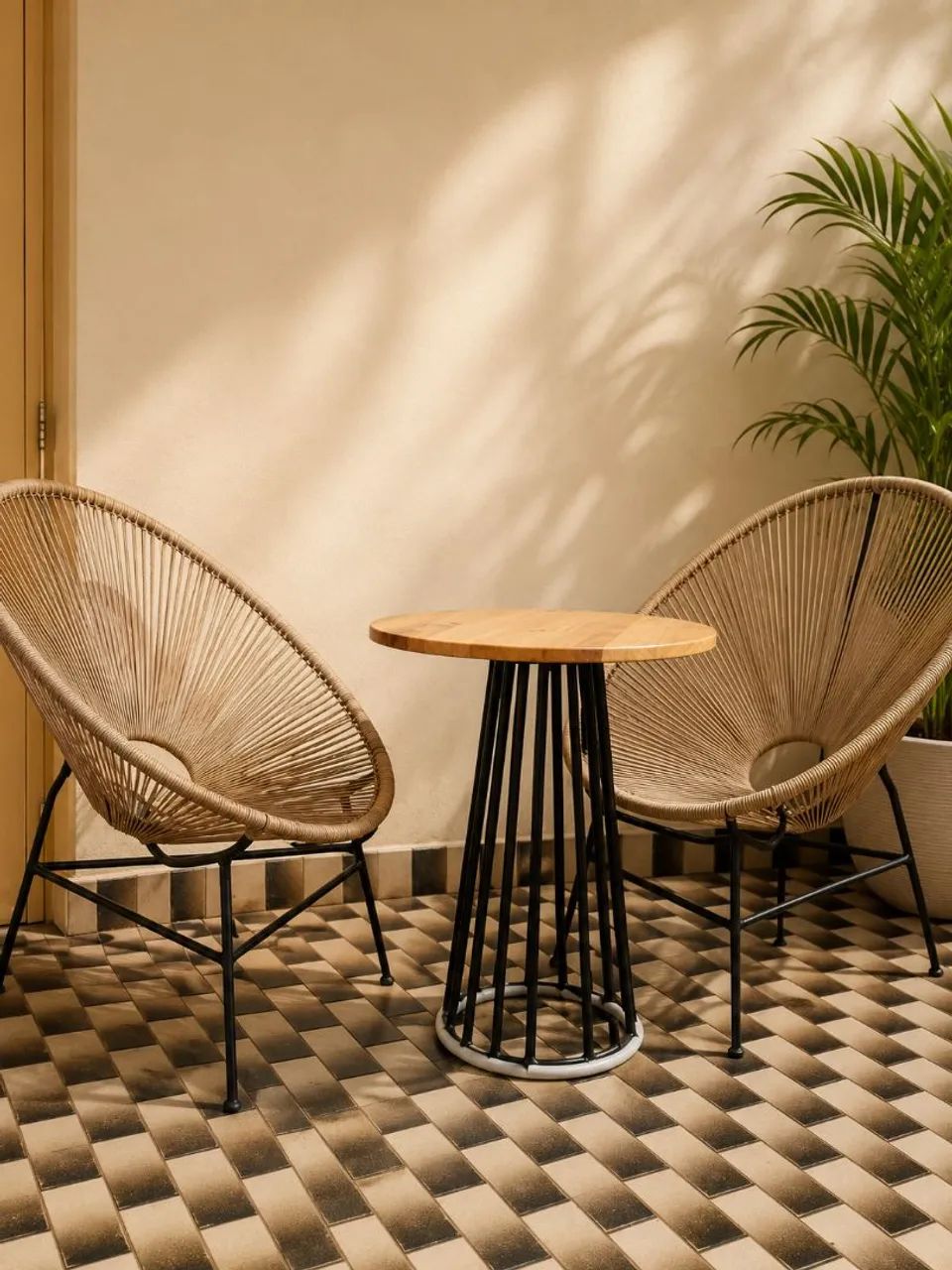Conjunto de cadeias com mesa