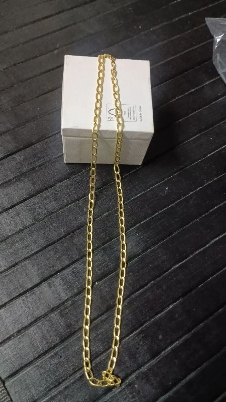 Colar dourado banhado a ouro 18 k