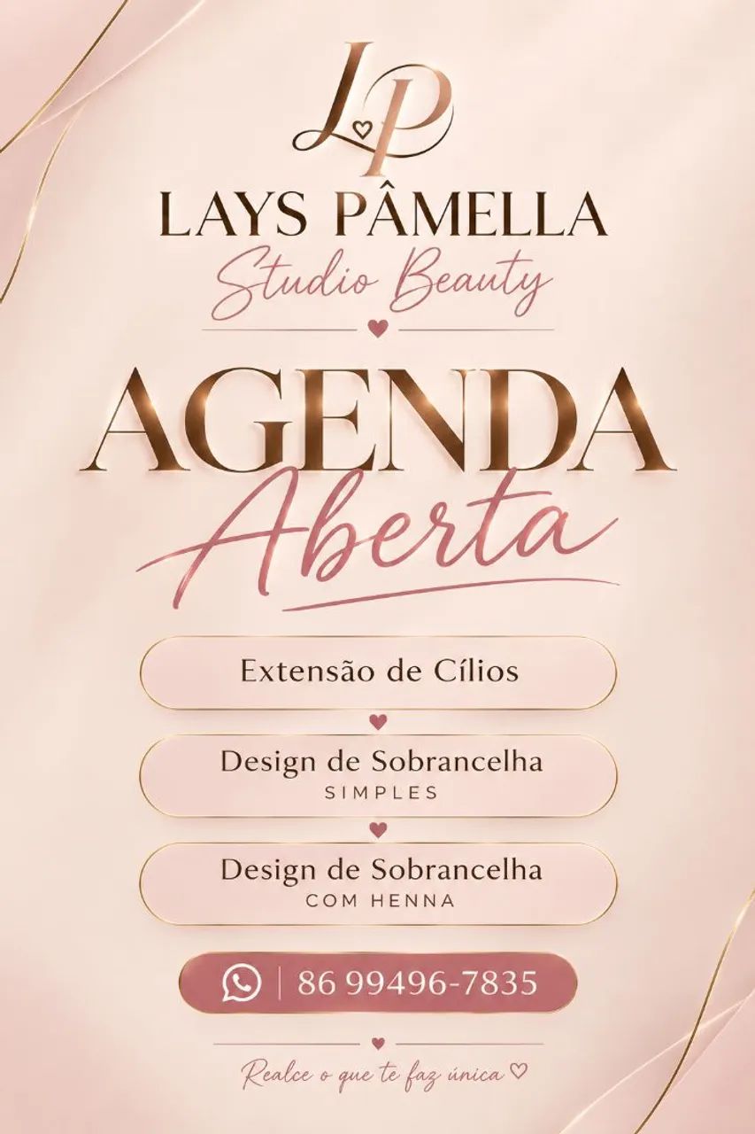 Extensão de Cílios / Design de Sobrancelha 